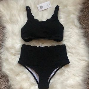 Never worn black high rise bikini